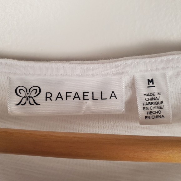 Rafaella White Sleeveless Eyelet Tank Top. NWT. MED. E0066 - Picture 3 of 9